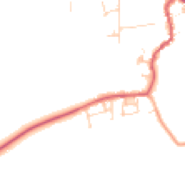 Daytime road noise heatmap for IP28 7FA