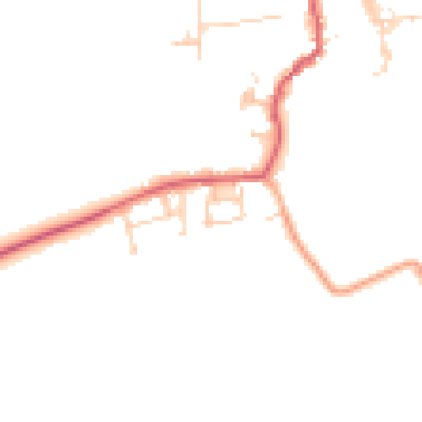 Daytime road noise heatmap for IP28 7FF