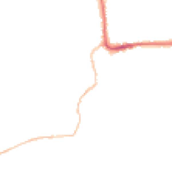 Night-time road noise heatmap for IP28 7FJ