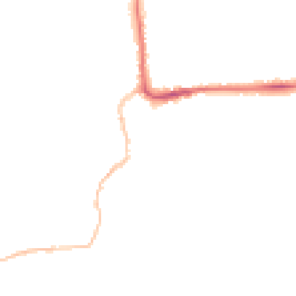 Night-time road noise heatmap for IP28 7HB
