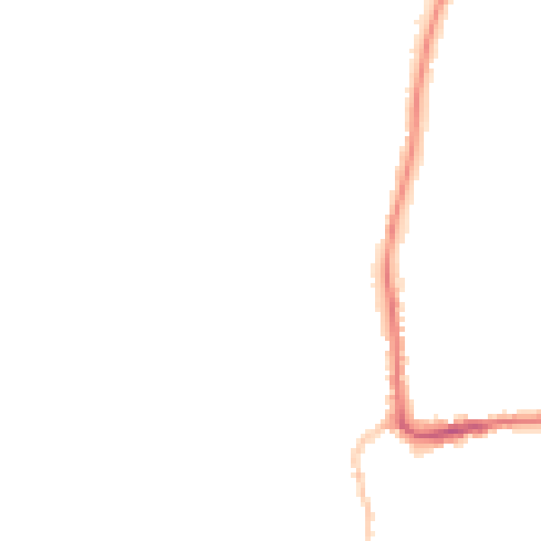Night-time road noise heatmap for IP28 7JS