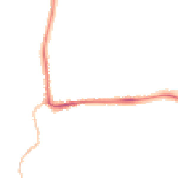 Night-time road noise heatmap for IP28 7LN
