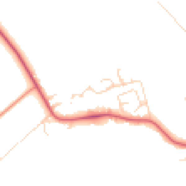 Daytime road noise heatmap for IP28 8EL
