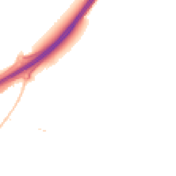 Night-time road noise heatmap for IP28 8FY