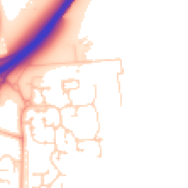 Daytime road noise heatmap for IP28 8GD