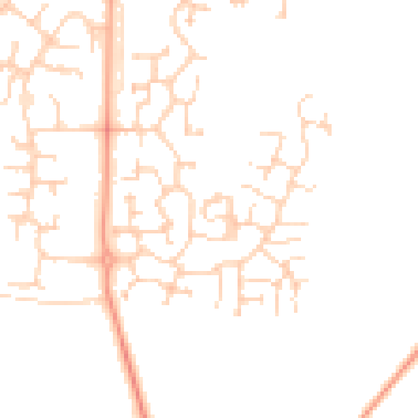 Daytime road noise heatmap for IP28 8GZ