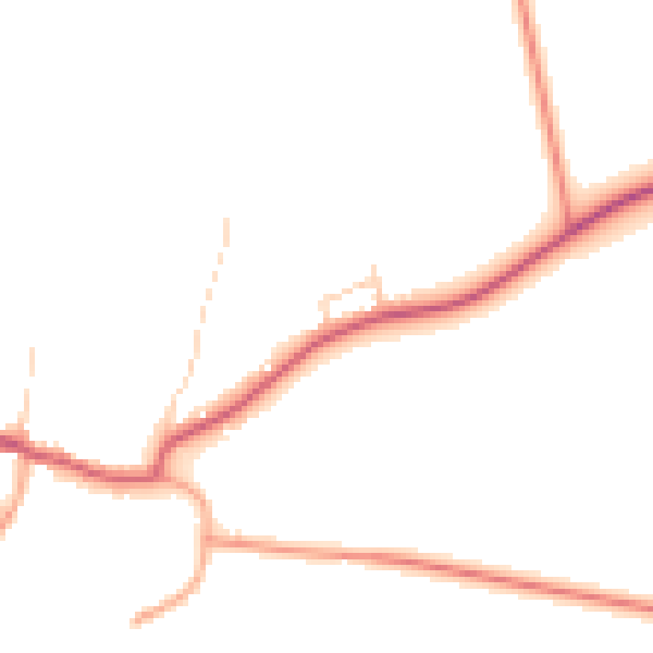 Daytime road noise heatmap for IP28 8HT