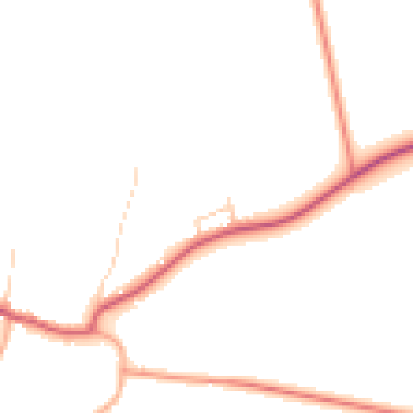 Daytime road noise heatmap for IP28 8HU