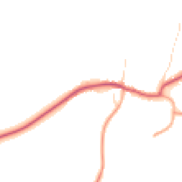 Daytime road noise heatmap for IP28 8JB