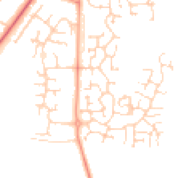 Daytime road noise heatmap for IP28 8QX