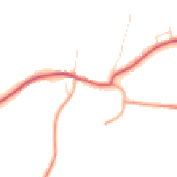 Daytime road noise heatmap for IP28 8QZ