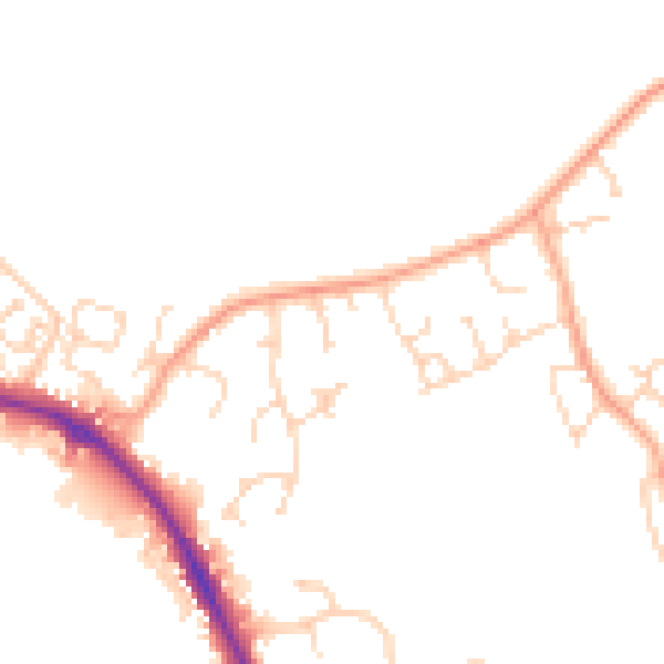 Daytime road noise heatmap for IP28 8RP