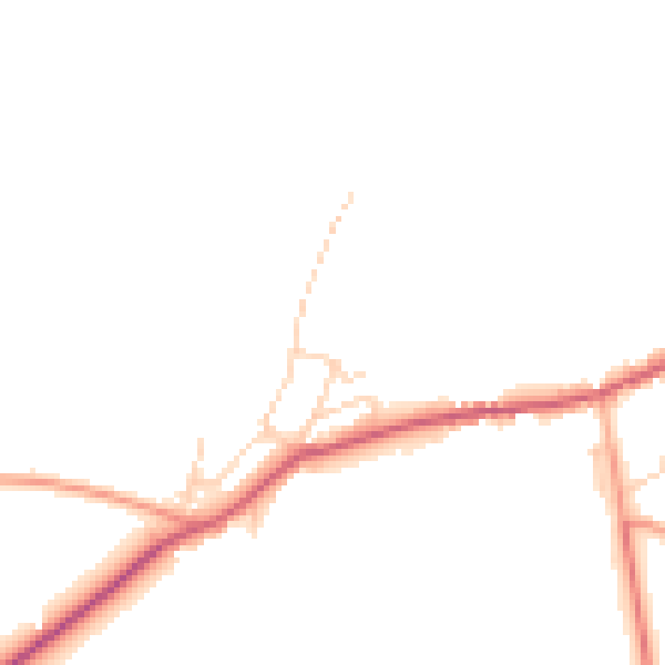 Daytime road noise heatmap for IP28 8SE