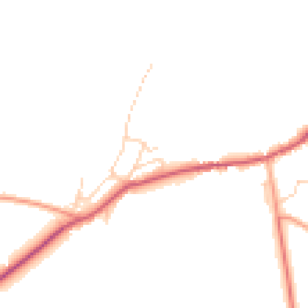 Daytime road noise heatmap for IP28 8SP