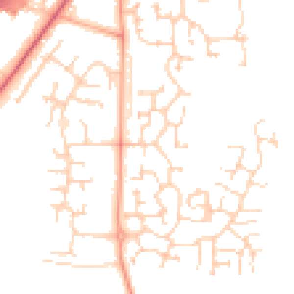 Daytime road noise heatmap for IP28 8UY