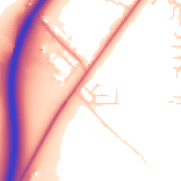 Daytime road noise heatmap for IP28 8XJ