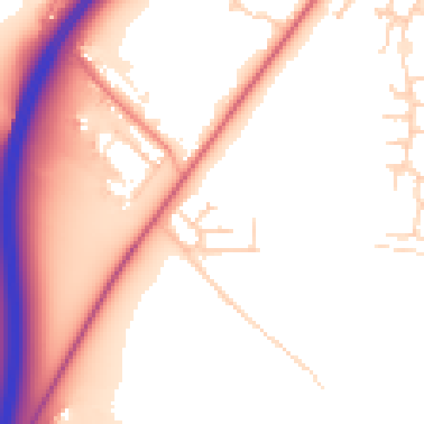 Daytime road noise heatmap for IP28 8XL