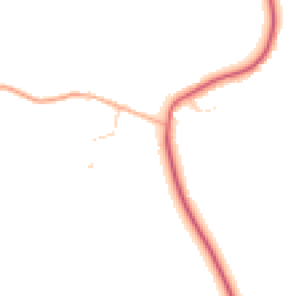 Daytime road noise heatmap for IP29 4AA