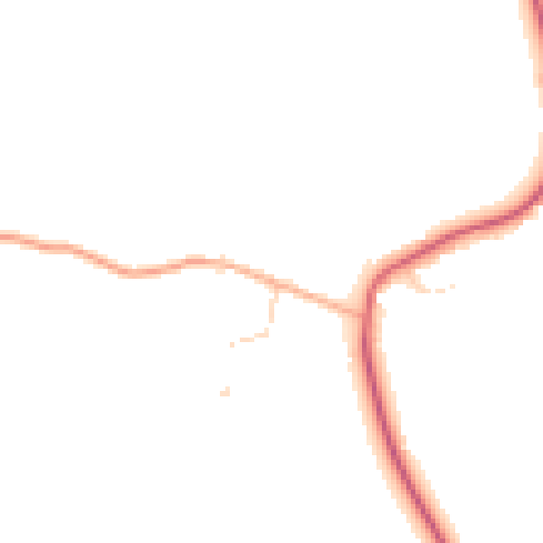 Daytime road noise heatmap for IP29 4AR