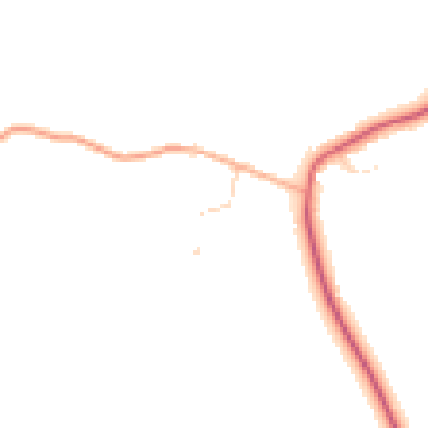 Daytime road noise heatmap for IP29 4AS