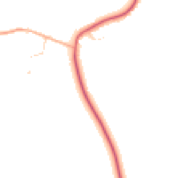 Daytime road noise heatmap for IP29 4AW