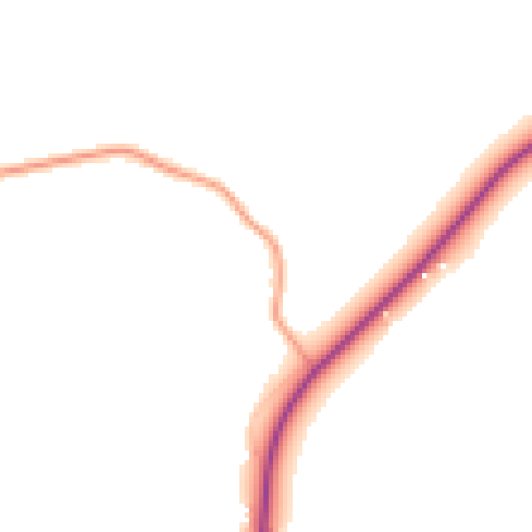 Daytime road noise heatmap for IP29 4BX
