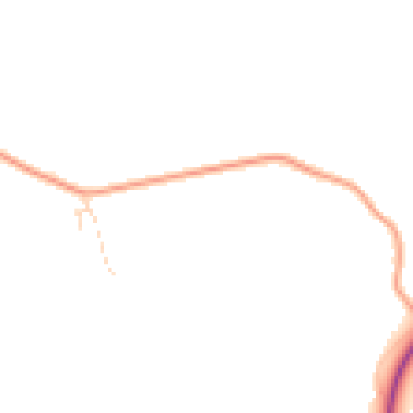 Daytime road noise heatmap for IP29 4BY