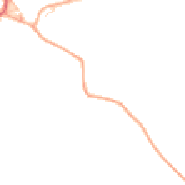 Daytime road noise heatmap for IP29 4ET