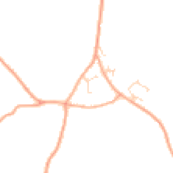 Daytime road noise heatmap for IP29 4PQ