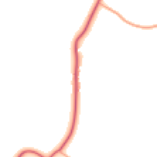 Daytime road noise heatmap for IP29 4TW