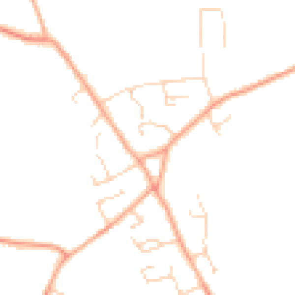 Daytime road noise heatmap for IP29 5AA