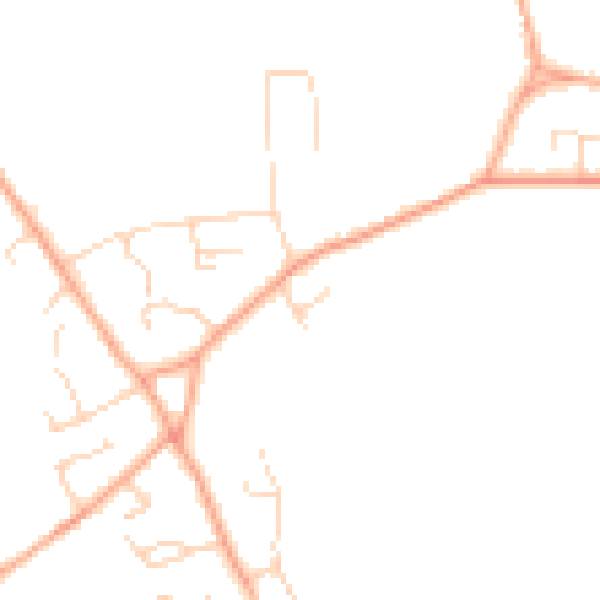 Daytime road noise heatmap for IP29 5AD