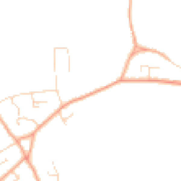 Daytime road noise heatmap for IP29 5AE