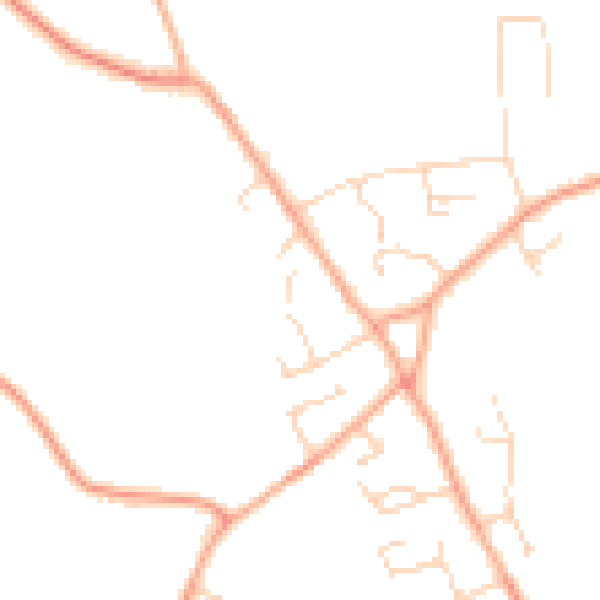 Daytime road noise heatmap for IP29 5AG