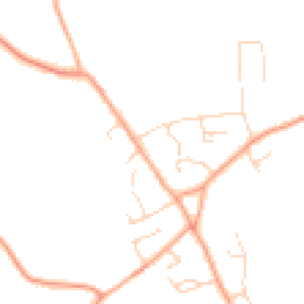 Daytime road noise heatmap for IP29 5AN