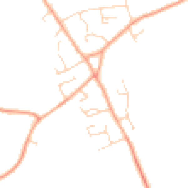 Daytime road noise heatmap for IP29 5AS