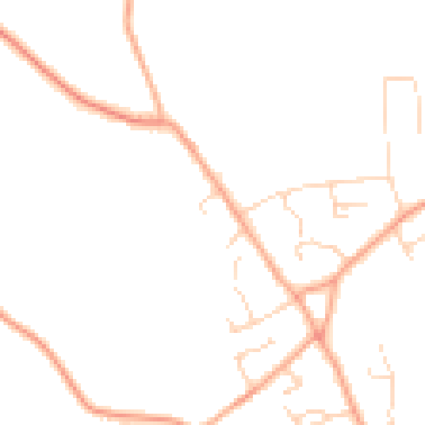 Daytime road noise heatmap for IP29 5AW