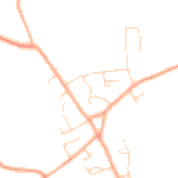 Daytime road noise heatmap for IP29 5DG