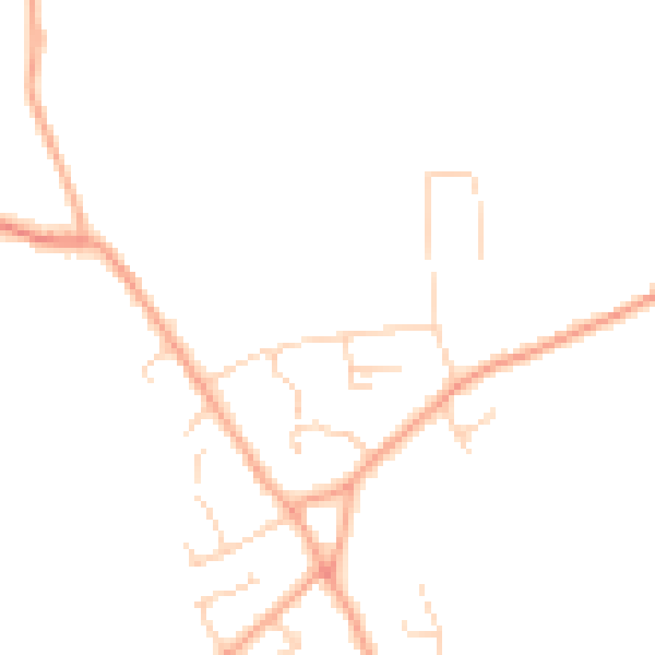 Daytime road noise heatmap for IP29 5DJ