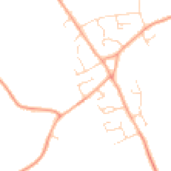 Daytime road noise heatmap for IP29 5DN