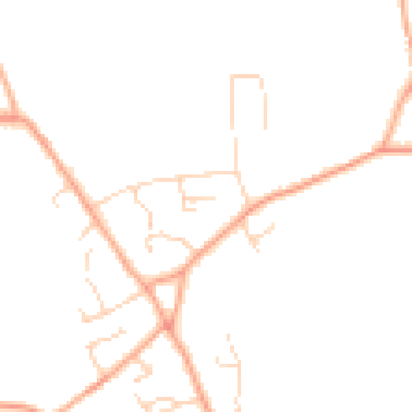 Daytime road noise heatmap for IP29 5DP