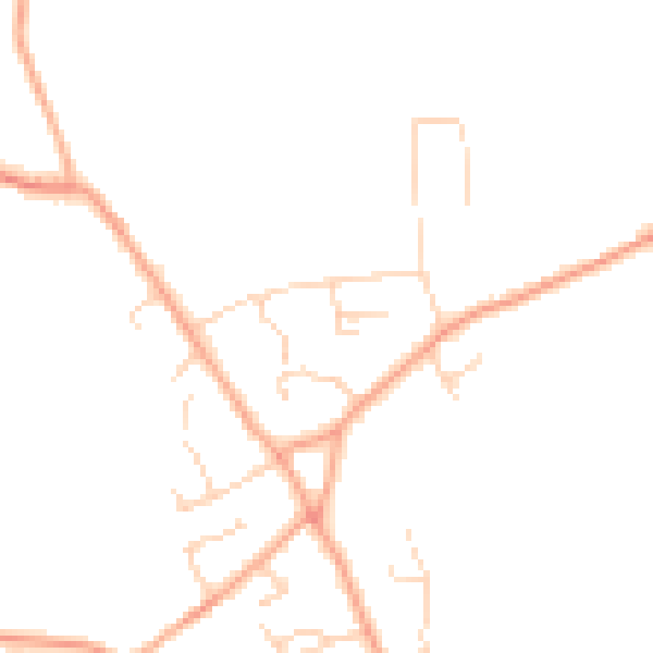 Daytime road noise heatmap for IP29 5DQ
