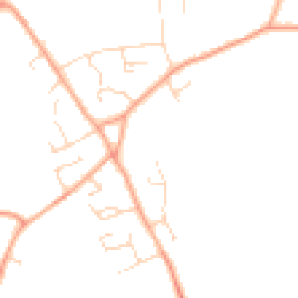 Daytime road noise heatmap for IP29 5DU