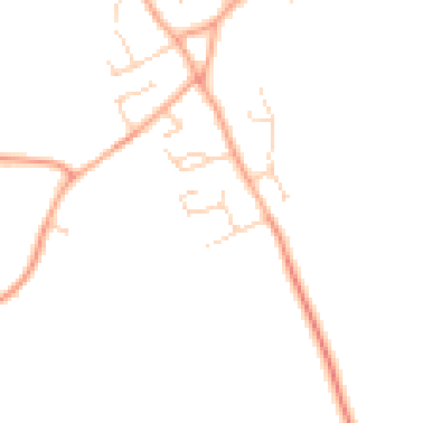 Daytime road noise heatmap for IP29 5EA