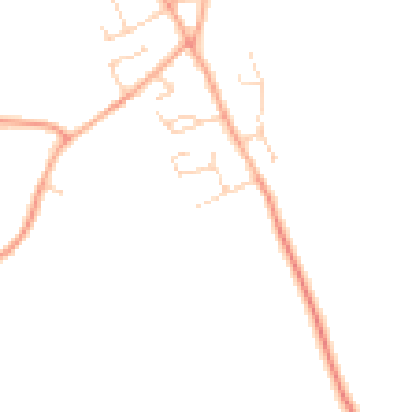 Daytime road noise heatmap for IP29 5EB