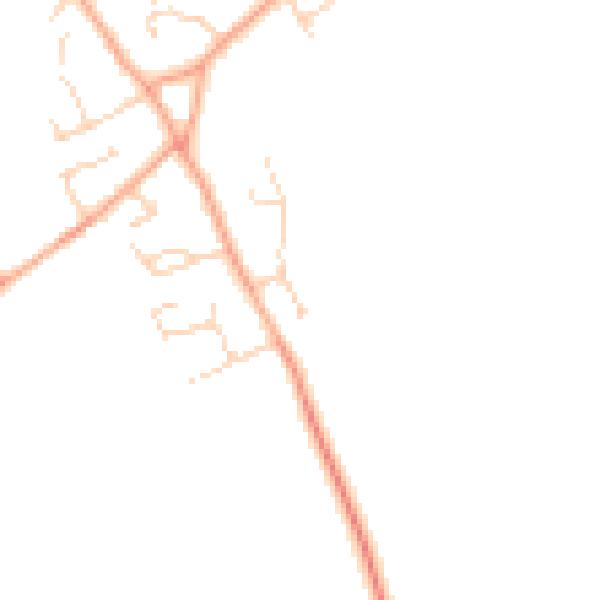 Daytime road noise heatmap for IP29 5ET