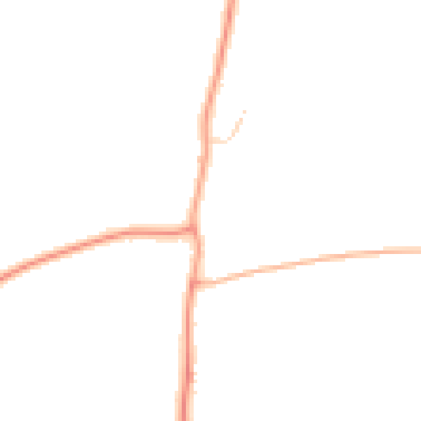 Daytime road noise heatmap for IP29 5HS