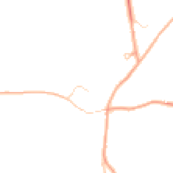 Daytime road noise heatmap for IP29 5PQ