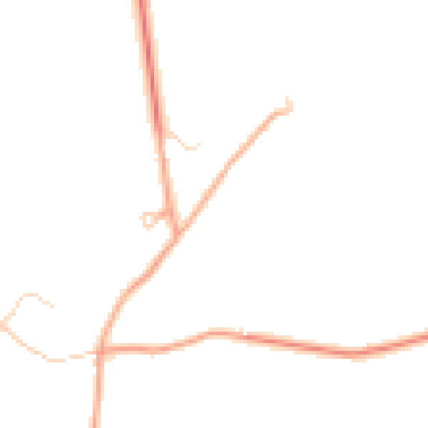 Daytime road noise heatmap for IP29 5QJ
