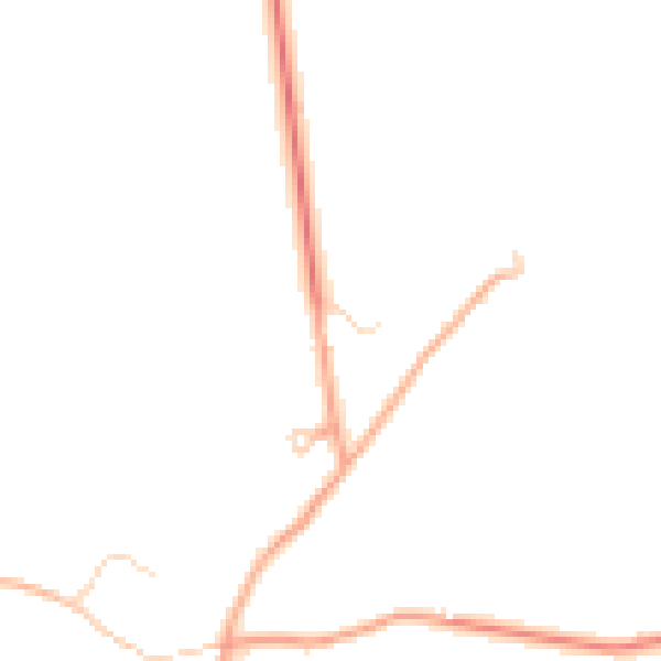 Daytime road noise heatmap for IP29 5QL